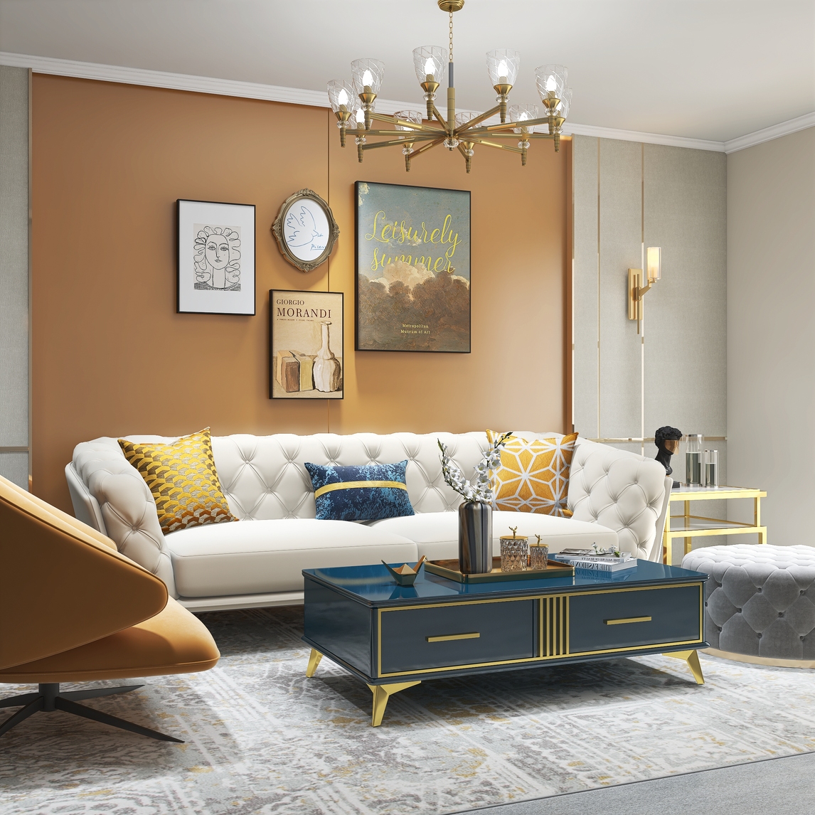 欧式轻奢的精致软装 - 大团子的设计设计效果图 - 每平每屋·设计家