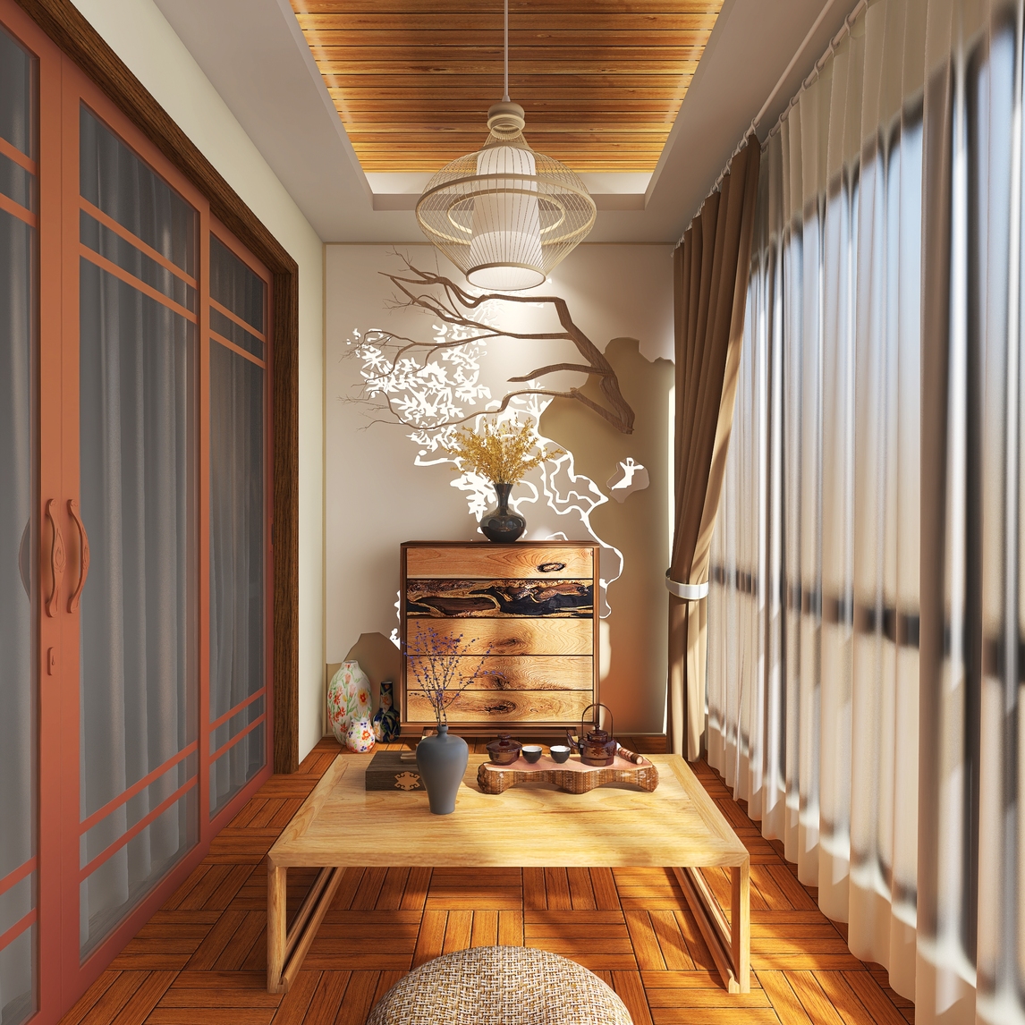 日式和风主题阳台