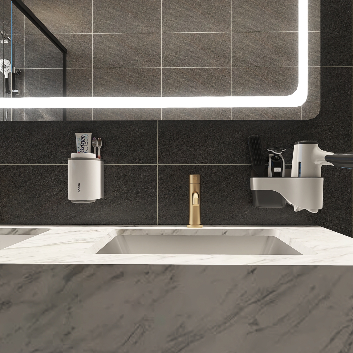 浴室柜台面这样做更整洁