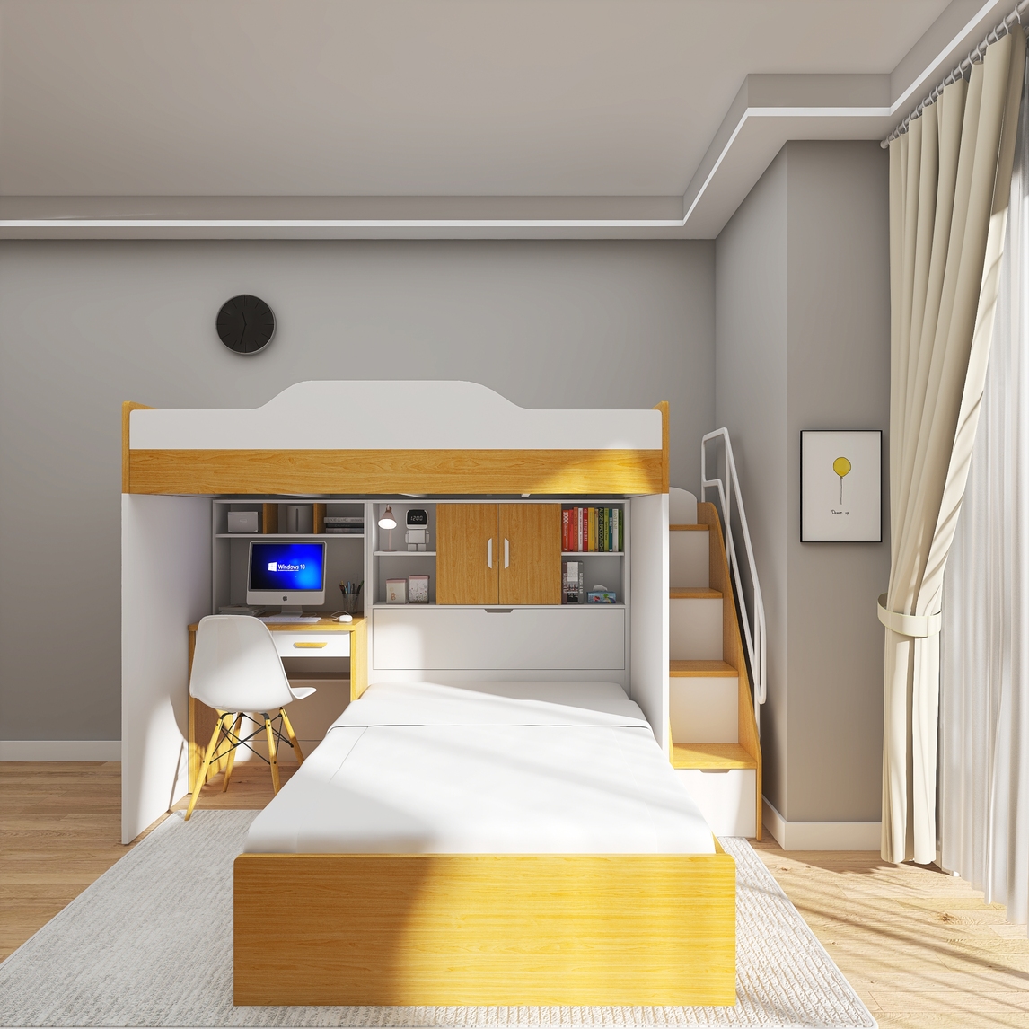 现代潮流卧室儿童房