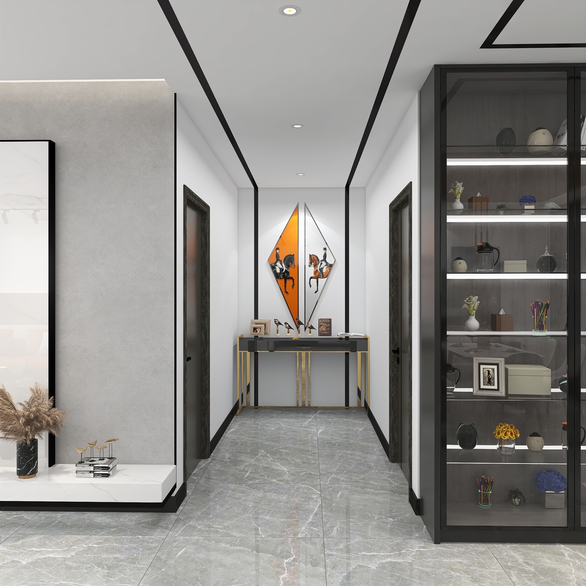 现代简约风玄关走廊