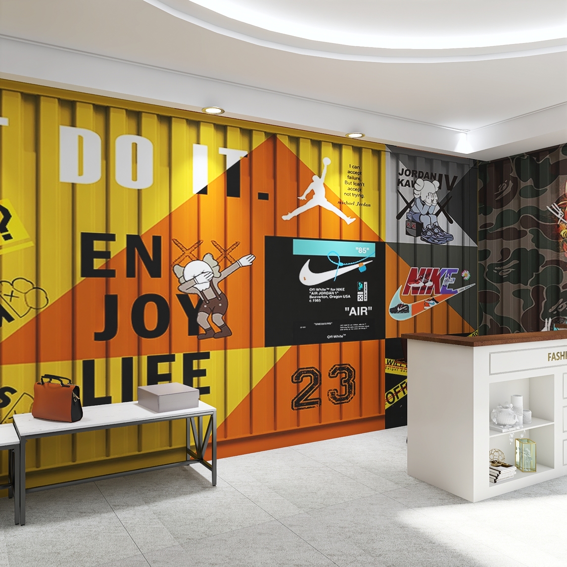 工业风集装箱墙纸