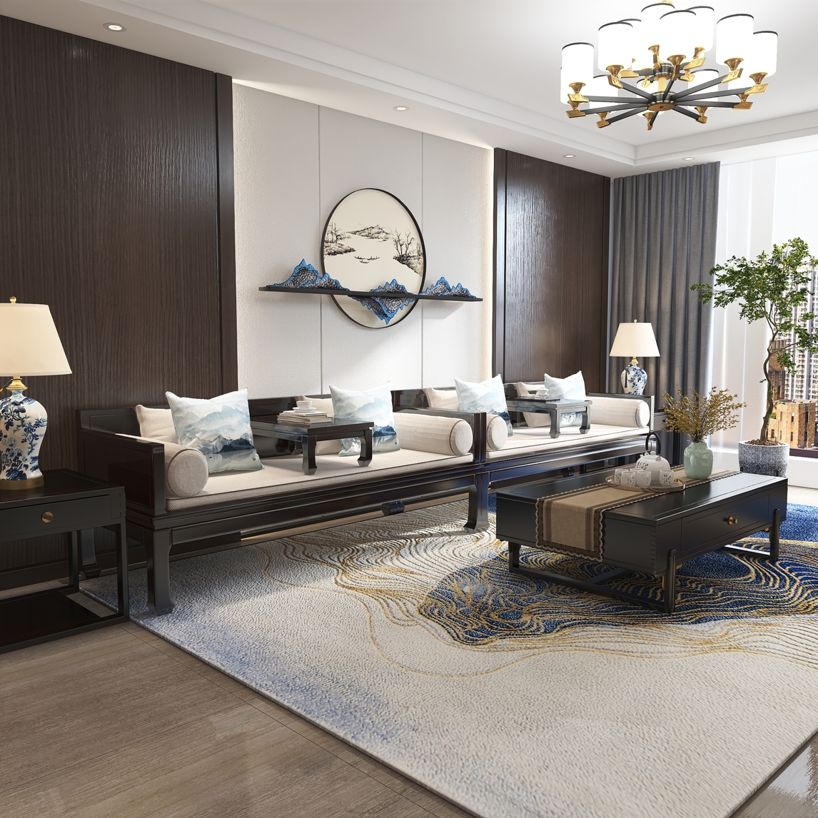新中式客厅典雅大气有禅意