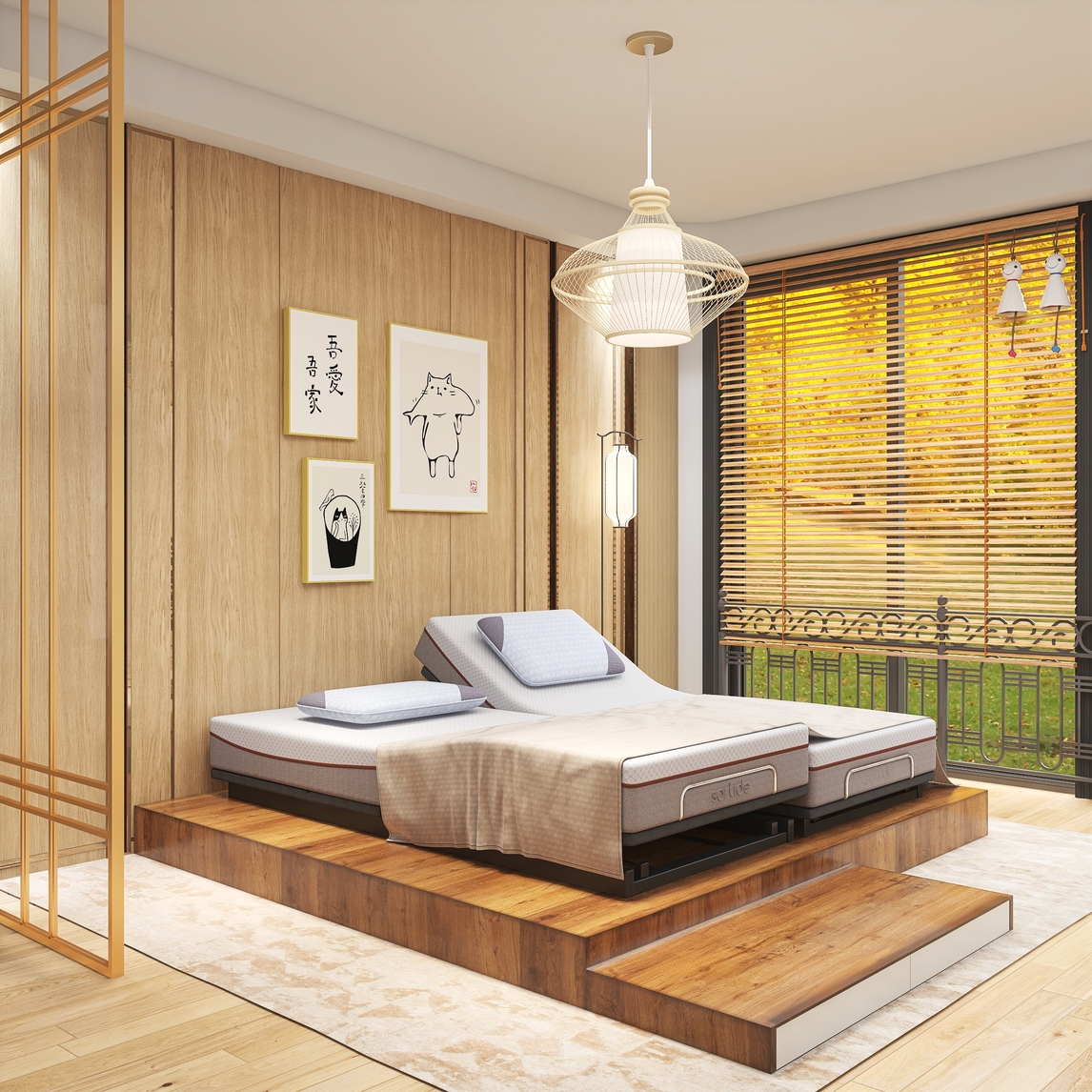 日式榻榻米加点智能感,让卧室慵懒升级