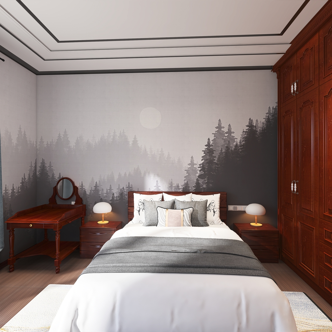 新中式老人房卧室