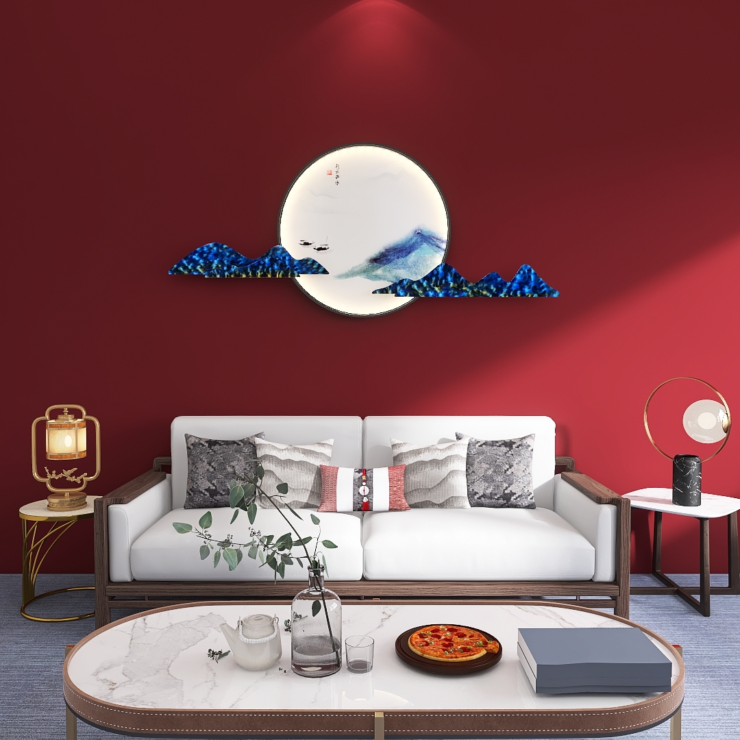 新中式客厅装饰 国潮风搭配