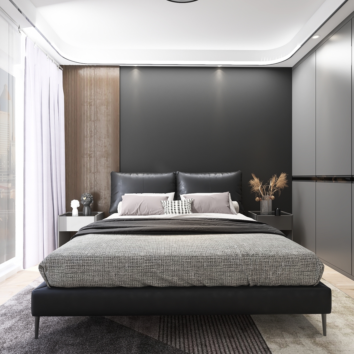 深色卧室设计