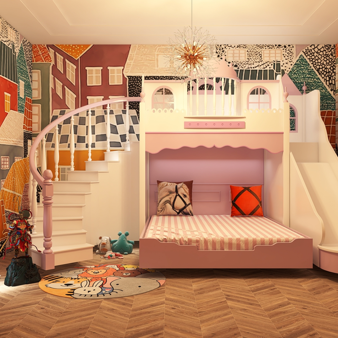 城堡房设计 - 五鹿空间设计设计效果图 - 每平每屋·设计家