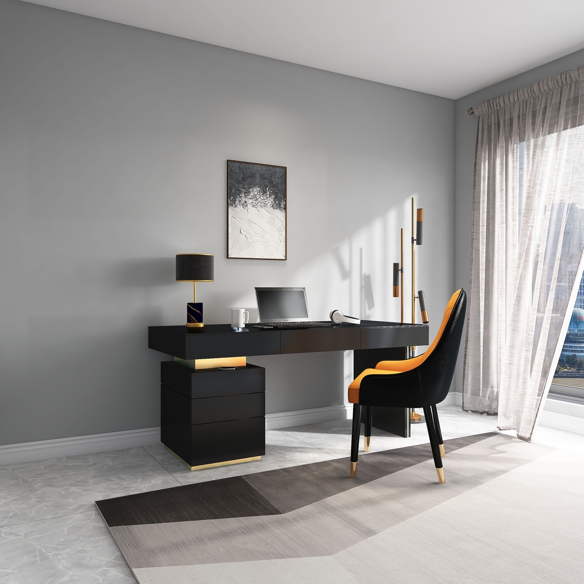 轻奢书桌,百搭之选