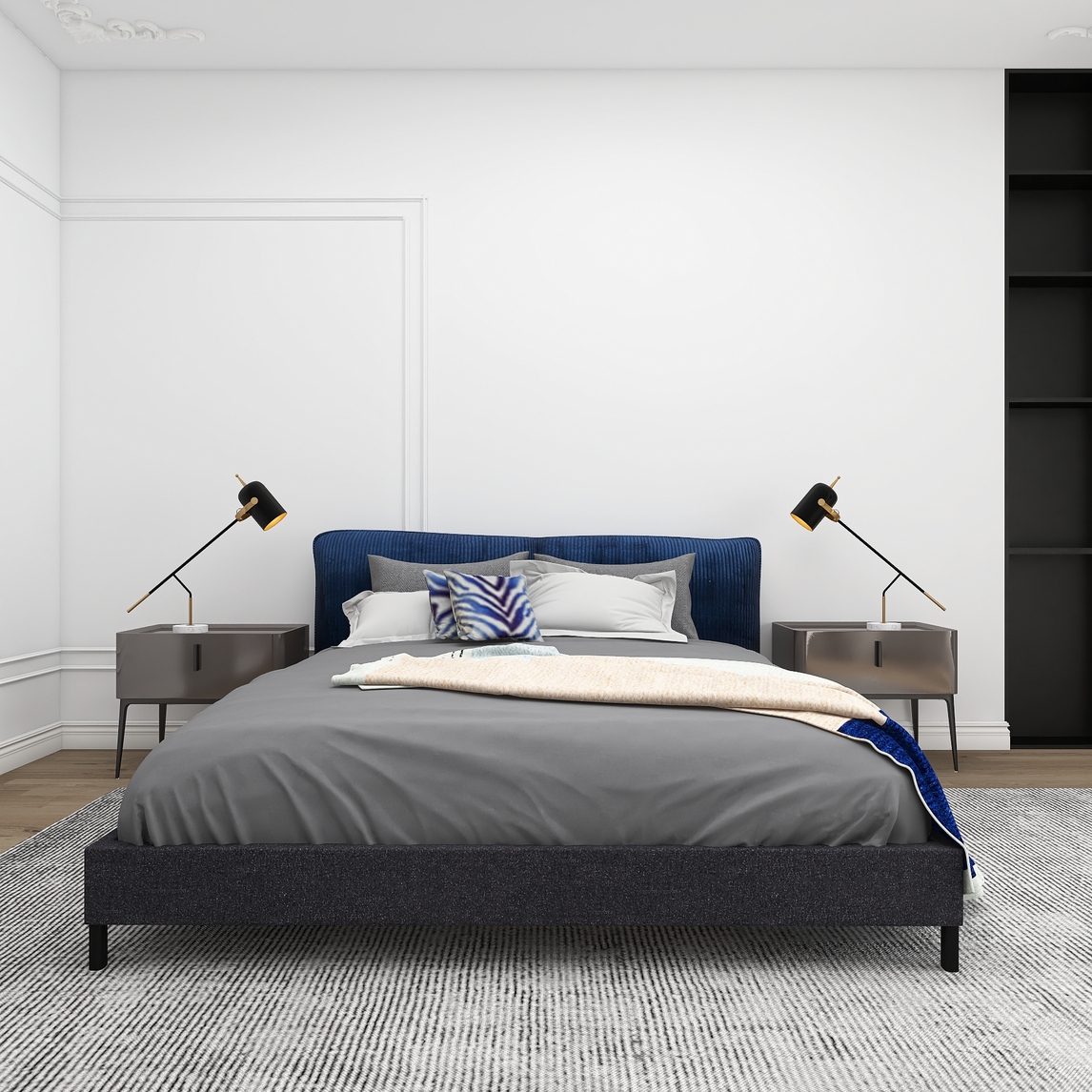 高级感布艺床 - 约哈斯设计机构设计效果图 - 每平每屋·设计家