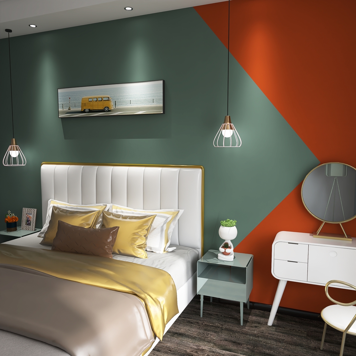 我的撞色卧室 - 黑黑谈装修设计效果图 - 每平每屋·设计家