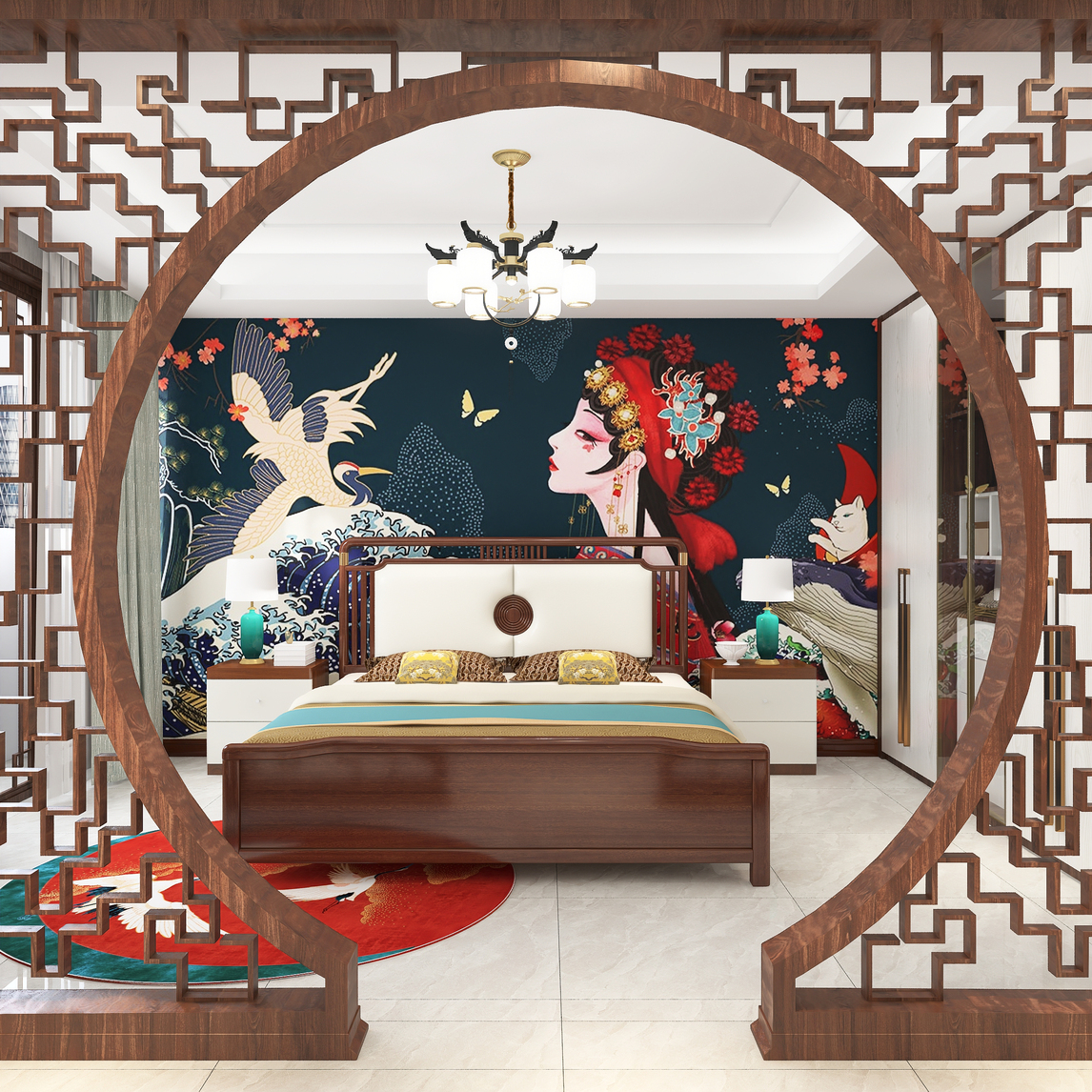 月亮门入室国潮感十足中国风