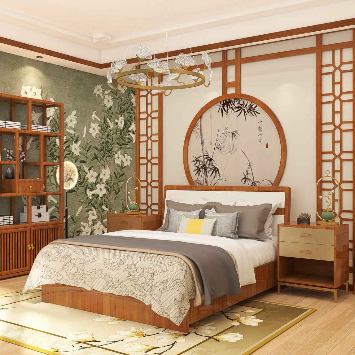 古色古香禅意古韵新中式卧室