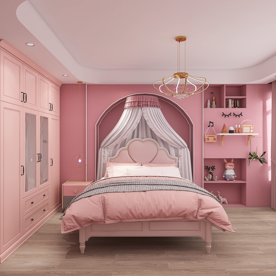 满满的少女心公主房