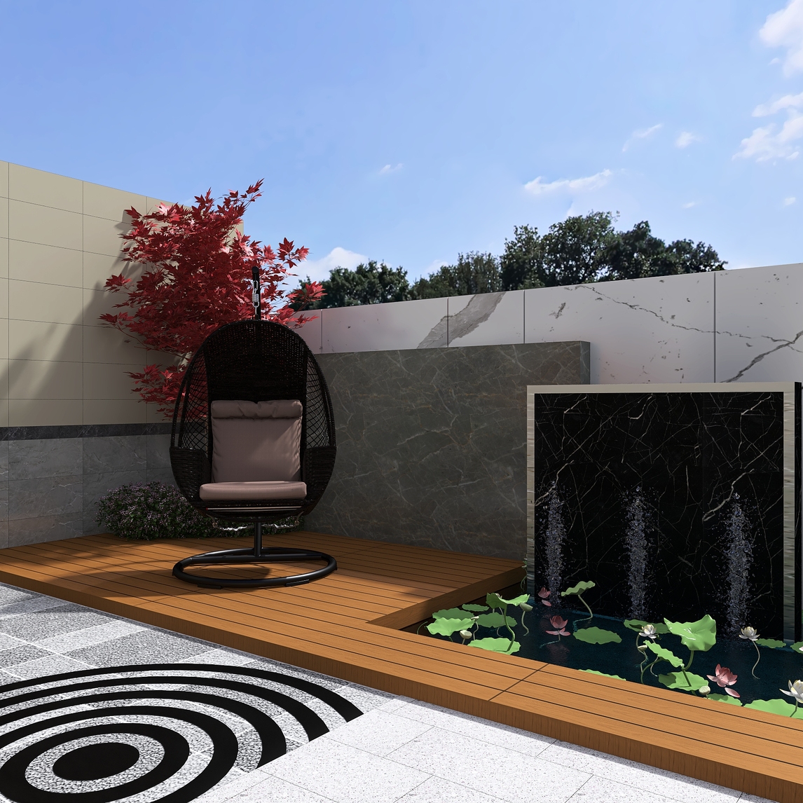 庭院只是晾衣服就是浪费,试试这样 - 梦想生活改造家设计效果图 - 每